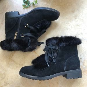 Like New ISAAC MIZRAHI Women's Suede Lace-Up Hiker Boots, 8.5